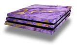 Vinyl Decal Skin Wrap compatible with Sony PlayStation 4 Pro Console Purple and Gold Gilded Marble (PS4 NOT INCLUDED)