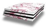Vinyl Decal Skin Wrap compatible with Sony PlayStation 4 Pro Console Pink and White Gilded Marble (PS4 NOT INCLUDED)
