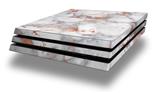 Vinyl Decal Skin Wrap compatible with Sony PlayStation 4 Pro Console Rose Gold Gilded Grey Marble (PS4 NOT INCLUDED)