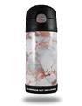 Skin Decal Wrap for Thermos Funtainer 12oz Bottle Rose Gold Gilded Grey Marble (BOTTLE NOT INCLUDED)
