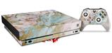 Skin Wrap for XBOX One X Console and Controller Cotton Candy Gilded Marble