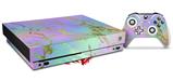Skin Wrap for XBOX One X Console and Controller Unicorn Bomb Gold and Green