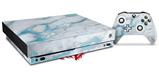 Skin Wrap for XBOX One X Console and Controller Mint Gilded Marble