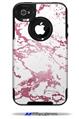 Pink and White Gilded Marble - Decal Style Vinyl Skin fits Otterbox Commuter iPhone4/4s Case (CASE SOLD SEPARATELY)
