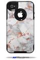 Rose Gold Gilded Grey Marble - Decal Style Vinyl Skin fits Otterbox Commuter iPhone4/4s Case (CASE SOLD SEPARATELY)
