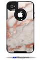 Rose Gold Gilded Marble - Decal Style Vinyl Skin fits Otterbox Commuter iPhone4/4s Case (CASE SOLD SEPARATELY)