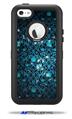 Blue Flower Bomb Starry Night - Decal Style Vinyl Skin fits Otterbox Defender iPhone 5C Case (CASE SOLD SEPARATELY)