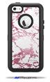 Pink and White Gilded Marble - Decal Style Vinyl Skin fits Otterbox Defender iPhone 5C Case (CASE SOLD SEPARATELY)