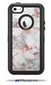 Rose Gold Gilded Grey Marble - Decal Style Vinyl Skin fits Otterbox Defender iPhone 5C Case (CASE SOLD SEPARATELY)