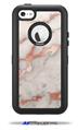Rose Gold Gilded Marble - Decal Style Vinyl Skin fits Otterbox Defender iPhone 5C Case (CASE SOLD SEPARATELY)