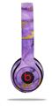 Skin Decal Wrap compatible with Beats Solo 2 WIRED Headphones Purple and Gold Gilded Marble (HEADPHONES NOT INCLUDED)