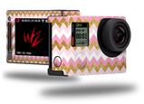 Pink and White Chevron - Decal Style Skin fits GoPro Hero 4 Silver Camera (GOPRO SOLD SEPARATELY)