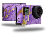 Purple and Gold Gilded Marble - Decal Style Skin fits GoPro Hero 4 Black Camera (GOPRO SOLD SEPARATELY)