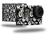 Black and White Flower - Decal Style Skin fits GoPro Hero 4 Black Camera (GOPRO SOLD SEPARATELY)