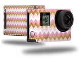 Pink and White Chevron - Decal Style Skin fits GoPro Hero 4 Black Camera (GOPRO SOLD SEPARATELY)