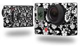 Black and White Flower - Decal Style Skin fits GoPro Hero 3+ Camera (GOPRO NOT INCLUDED)