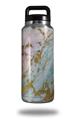 Skin Decal Wrap for Yeti Rambler Bottle 36oz Cotton Candy Gilded Marble (YETI NOT INCLUDED)