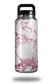 Skin Decal Wrap for Yeti Rambler Bottle 36oz Pink and White Gilded Marble (YETI NOT INCLUDED)