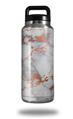 Skin Decal Wrap for Yeti Rambler Bottle 36oz Rose Gold Gilded Grey Marble (YETI NOT INCLUDED)