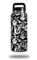 Skin Decal Wrap for Yeti Rambler Bottle 36oz Black and White Flower (YETI NOT INCLUDED)
