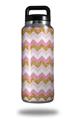 Skin Decal Wrap for Yeti Rambler Bottle 36oz Pink and White Chevron (YETI NOT INCLUDED)