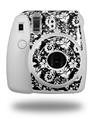 WraptorSkinz Skin Decal Wrap compatible with Fujifilm Mini 8 Camera Black and White Flower (CAMERA NOT INCLUDED)