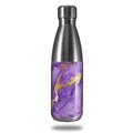 Skin Decal Wrap for RTIC Water Bottle 17oz Purple and Gold Gilded Marble (BOTTLE NOT INCLUDED)
