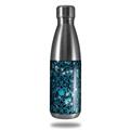 Skin Decal Wrap for RTIC Water Bottle 17oz Blue Flower Bomb Starry Night (BOTTLE NOT INCLUDED)