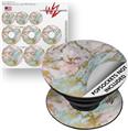 Decal Style Vinyl Skin Wrap 3 Pack for PopSockets Cotton Candy Gilded Marble (POPSOCKET NOT INCLUDED)
