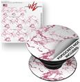Decal Style Vinyl Skin Wrap 3 Pack for PopSockets Pink and White Gilded Marble (POPSOCKET NOT INCLUDED)