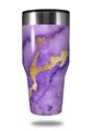 Skin Decal Wrap for Walmart Ozark Trail Tumblers 40oz - Purple and Gold Gilded Marble (TUMBLER NOT INCLUDED)