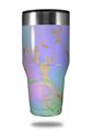 Skin Decal Wrap for Walmart Ozark Trail Tumblers 40oz - Unicorn Bomb Gold and Green (TUMBLER NOT INCLUDED)