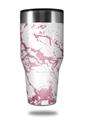 Skin Decal Wrap for Walmart Ozark Trail Tumblers 40oz - Pink and White Gilded Marble (TUMBLER NOT INCLUDED)