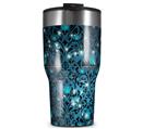 WraptorSkinz Skin Wrap compatible with 2017 and newer RTIC Tumblers 30oz Blue Flower Bomb Starry Night (TUMBLER NOT INCLUDED)