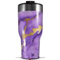Skin Wrap Decal for 2017 RTIC Tumblers 40oz Purple and Gold Gilded Marble (TUMBLER NOT INCLUDED)