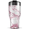 Skin Wrap Decal for 2017 RTIC Tumblers 40oz Pink and White Gilded Marble (TUMBLER NOT INCLUDED)