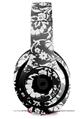 WraptorSkinz Skin Decal Wrap compatible with Beats Studio 2 and 3 Wired and Wireless Headphones Black and White Flower Skin Only (HEADPHONES NOT INCLUDED)