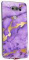 Skin Decal Wrap for LG V30 Purple and Gold Gilded Marble