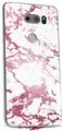 Skin Decal Wrap for LG V30 Pink and White Gilded Marble