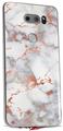 Skin Decal Wrap for LG V30 Rose Gold Gilded Grey Marble