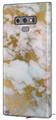 Decal style Skin Wrap compatible with Samsung Galaxy Note 9 Pastel Gilded Marble