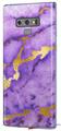 Decal style Skin Wrap compatible with Samsung Galaxy Note 9 Purple and Gold Gilded Marble