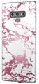 Decal style Skin Wrap compatible with Samsung Galaxy Note 9 Pink and White Gilded Marble