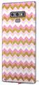 Decal style Skin Wrap compatible with Samsung Galaxy Note 9 Pink and White Chevron