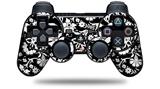 Sony PS3 Controller Decal Style Skin - Black and White Flower (CONTROLLER NOT INCLUDED)