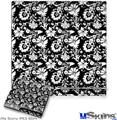 Decal Skin compatible with Sony PS3 Slim Black and White Flower