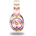 WraptorSkinz Skin Decal Wrap compatible with Beats Studio (Original) Headphones Pink and White Chevron Skin Only (HEADPHONES NOT INCLUDED)