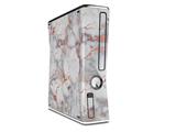 Rose Gold Gilded Grey Marble Decal Style Skin for XBOX 360 Slim Vertical