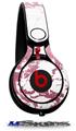 WraptorSkinz Skin Decal Wrap compatible with Beats Mixr Headphones Pink and White Gilded Marble Skin Only (HEADPHONES NOT INCLUDED)